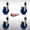 Service Caster 5'' SS Solid Poly Swivel 1-5/8'' Expanding Stem Caster Set Total Lock Brake, 4PK SCC-SSEXTTL20S514-SPUS-158-4 - alternate 2